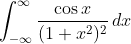 \int_{-\infty}^\infty \frac{\cos x}{(1+x^2)^2}\, dx